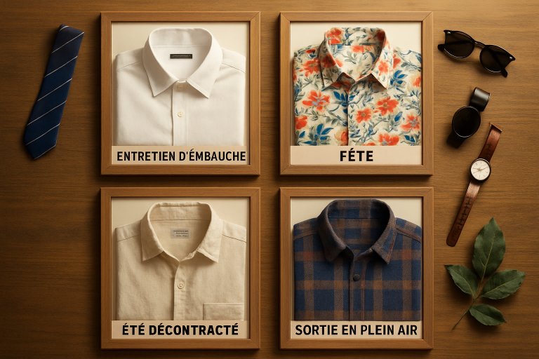 découvrez nos conseils essentiels pour choisir la chemise parfaite adaptée à chaque occasion. que ce soit pour un entretien professionnel, un mariage ou une sortie décontractée, apprenez à sélectionner les tissus, les coupes et les styles qui vous mettront en valeur.